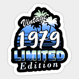 vintage 1979 birthday limited Sticker